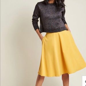 Yellow, below the knee skirt from ModCloth